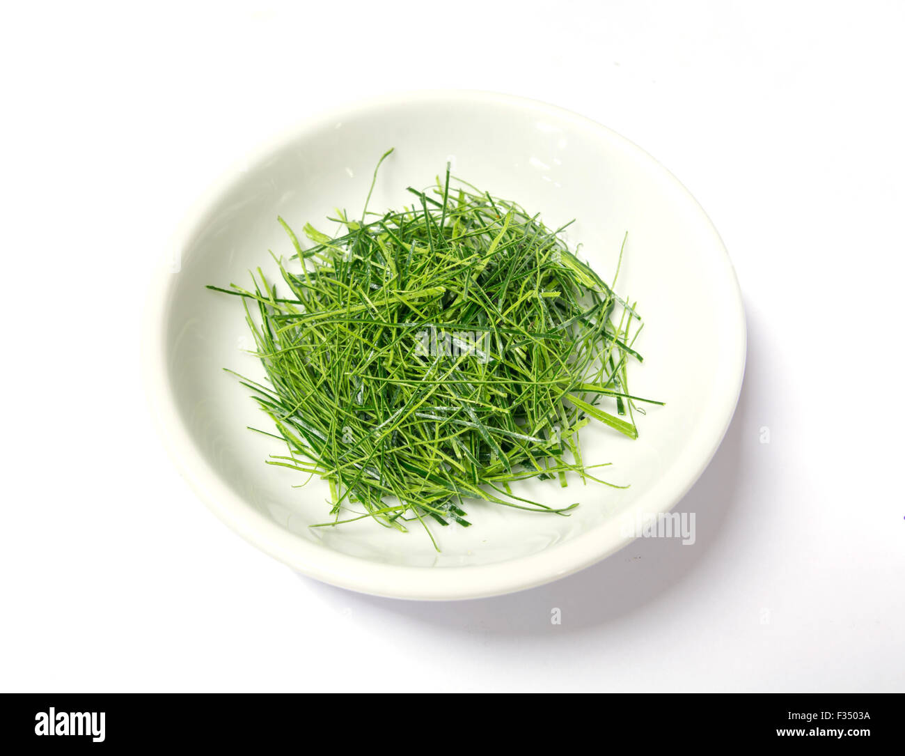 Il taglio in strisce di combava leaf Foto Stock