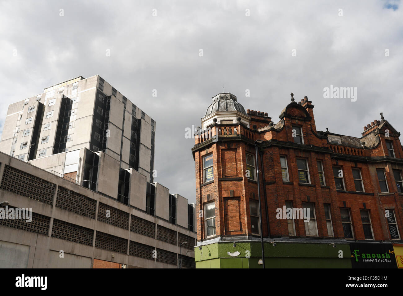 Edificio Pepperpot e Grosvenor House Hotel nel centro di Sheffield Inghilterra Regno Unito. Edificio demolito Foto Stock