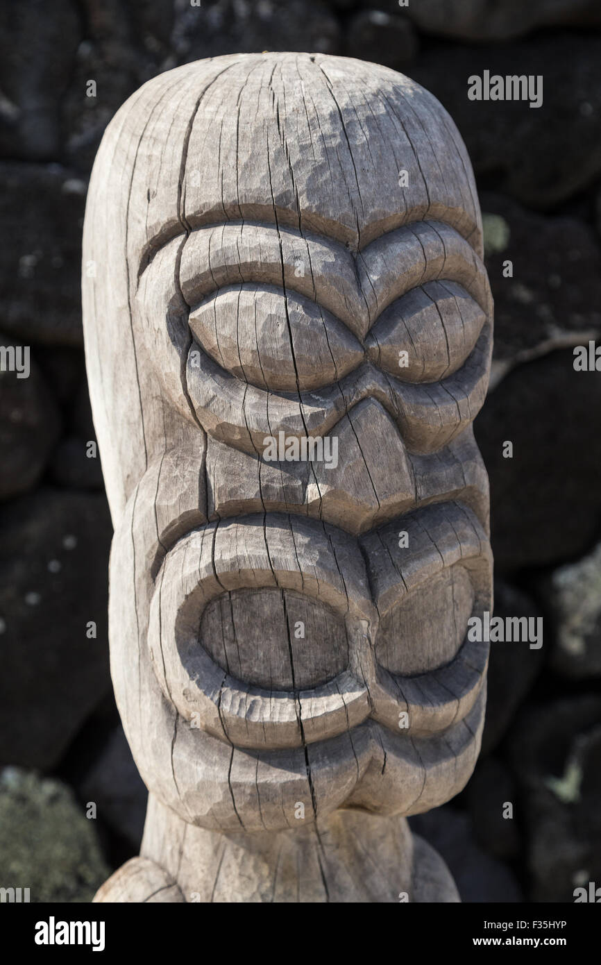 Puuhonua - Honaunau National Historical Park è un US National Historical Park situato sulla Big Island delle Hawaii. Foto Stock