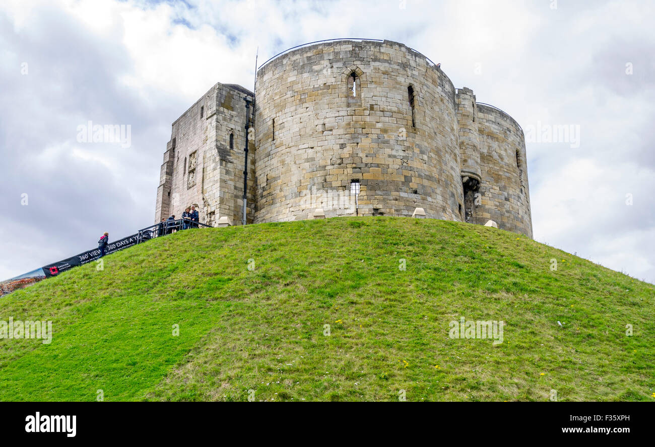 Cliffords Tower in York Foto Stock