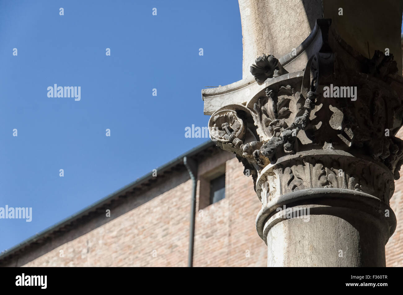 Vista della capitale classica in città italiana Foto Stock