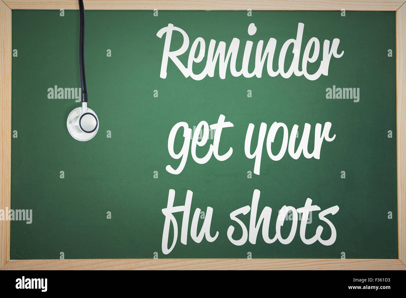 Immagine composita del vaccino antinfluenzale promemoria Foto Stock