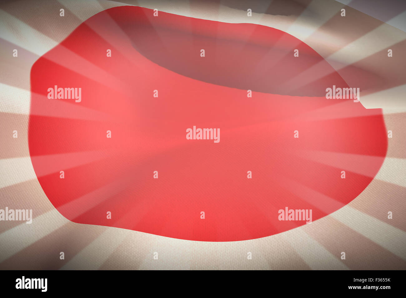 Immagine composita di close-up di cerchio rosso sulla bandiera del Giappone Foto Stock