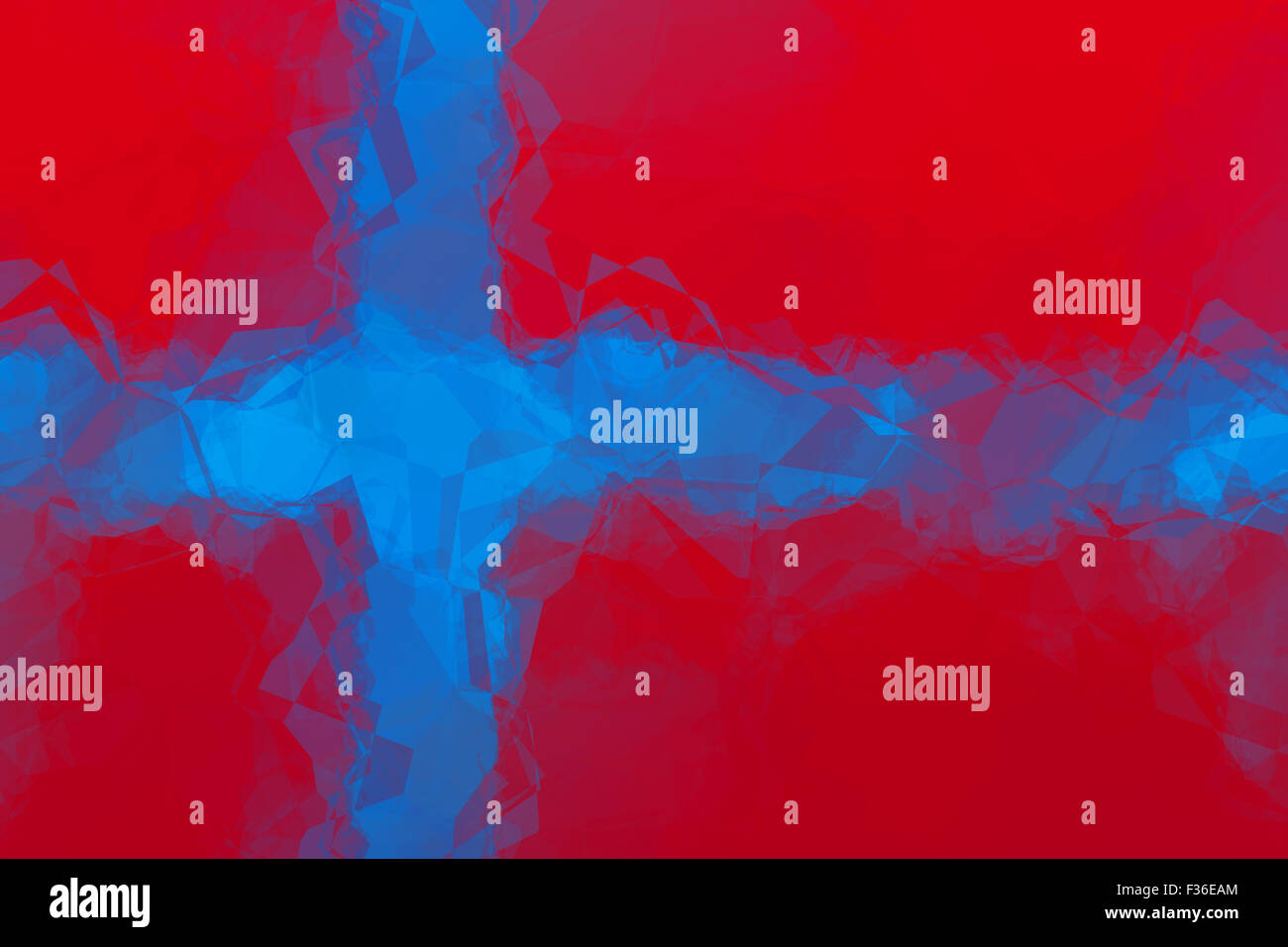Bandiera norvegese - triangolare pattern poligonali Foto Stock