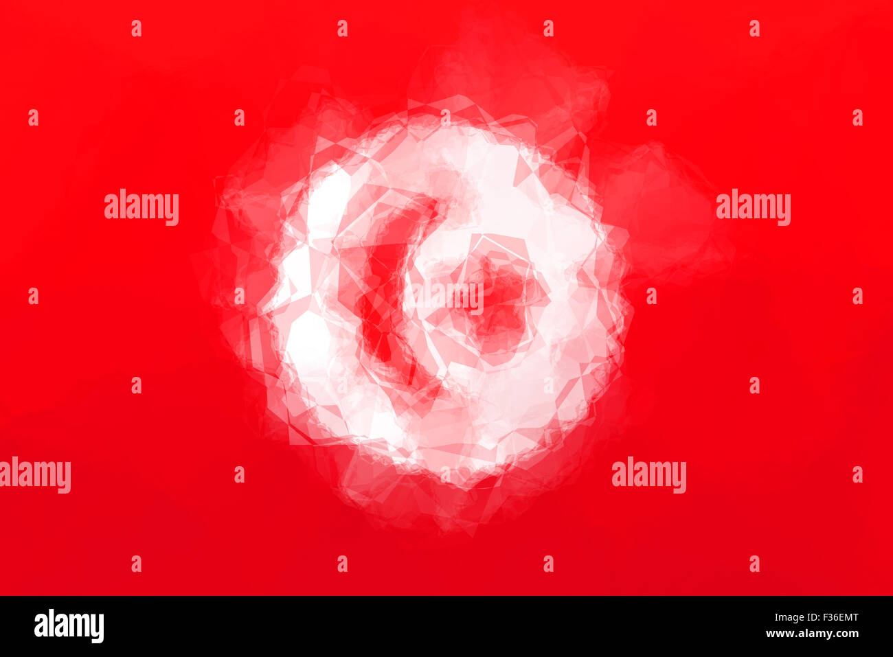 Bandiera tunisina - triangolare pattern poligonali Foto Stock