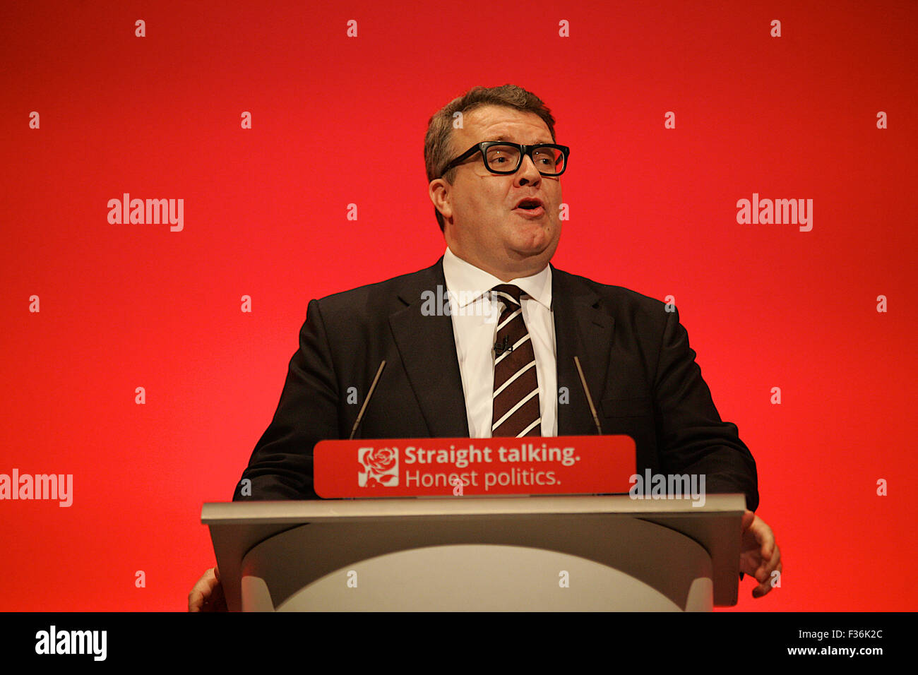 Tom Watson dà il suo discorso in occasione del congresso del partito laburista la in Brighton 2015 Foto Stock