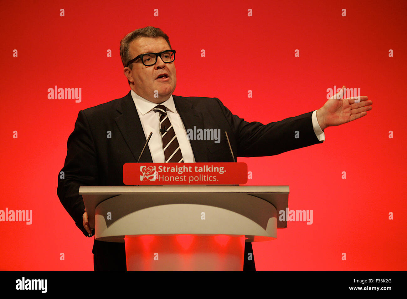 Tom Watson dà il suo discorso in occasione del congresso del partito laburista la in Brighton 2015 Foto Stock