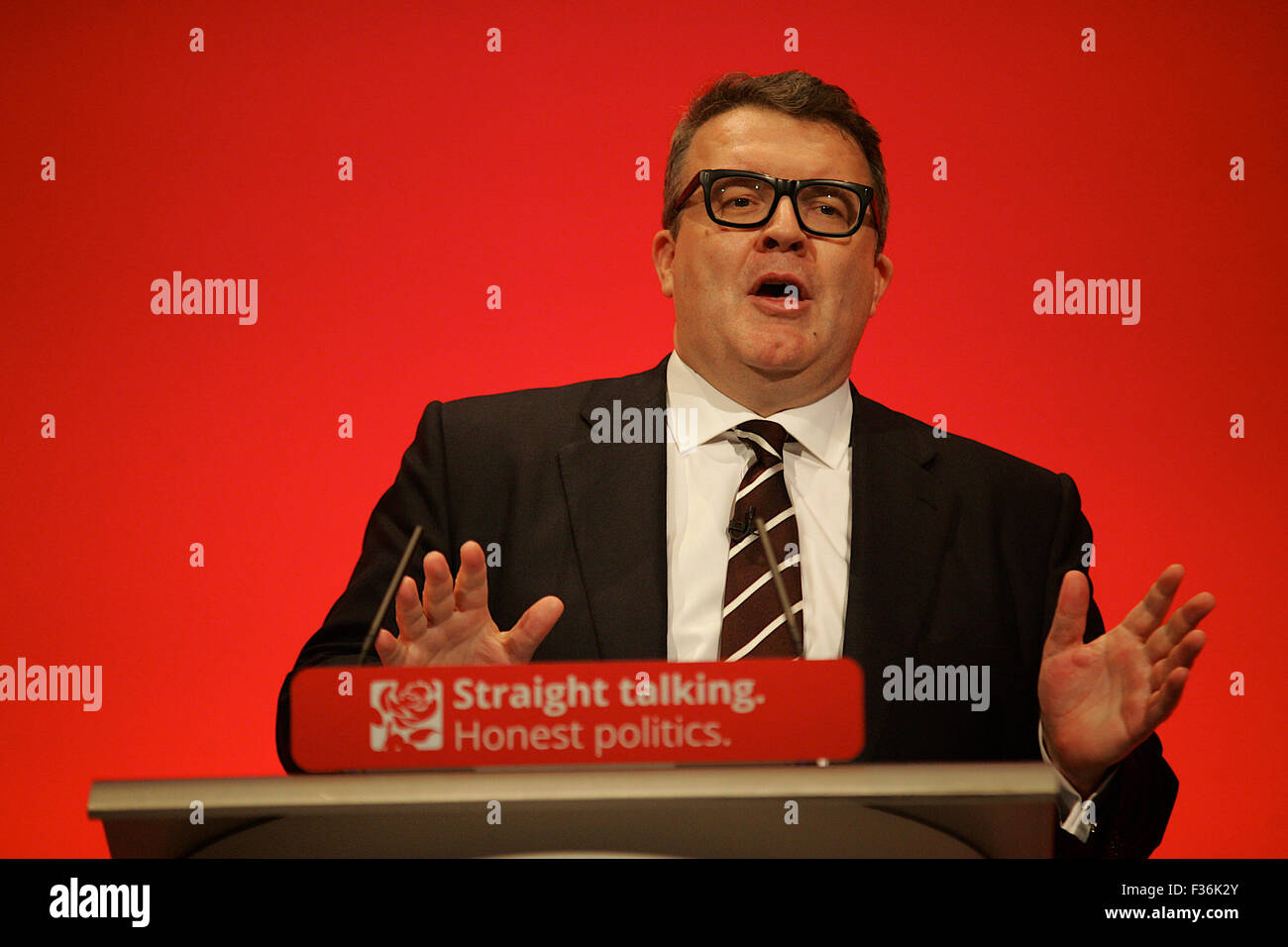 Tom Watson dà il suo discorso in occasione del congresso del partito laburista la in Brighton 2015 Foto Stock