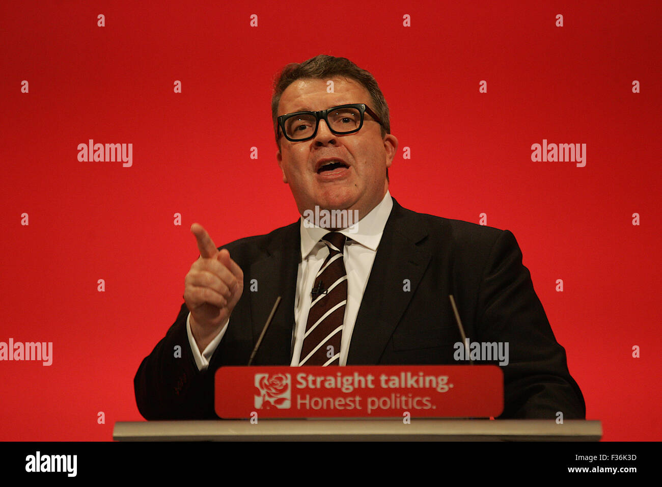 Tom Watson dà il suo discorso in occasione del congresso del partito laburista la in Brighton 2015 Foto Stock