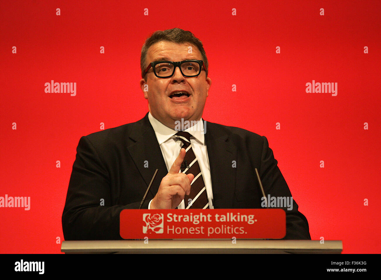 Tom Watson dà il suo discorso in occasione del congresso del partito laburista la in Brighton 2015 Foto Stock