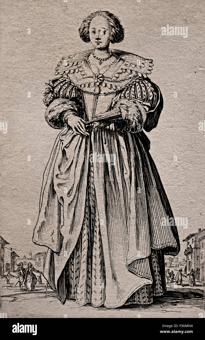 La nobiltà di Lorena 1620-1623 Jacques Callot 1592 - 1635 Francia - Francese Foto Stock