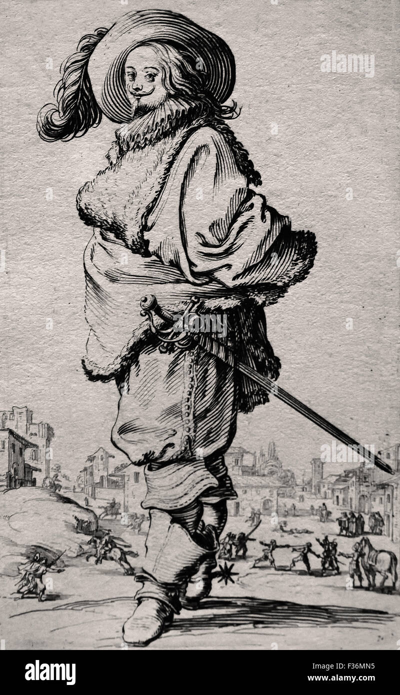 La nobiltà di Lorena 1620-1623 Jacques Callot 1592 - 1635 Francia - Francese Foto Stock