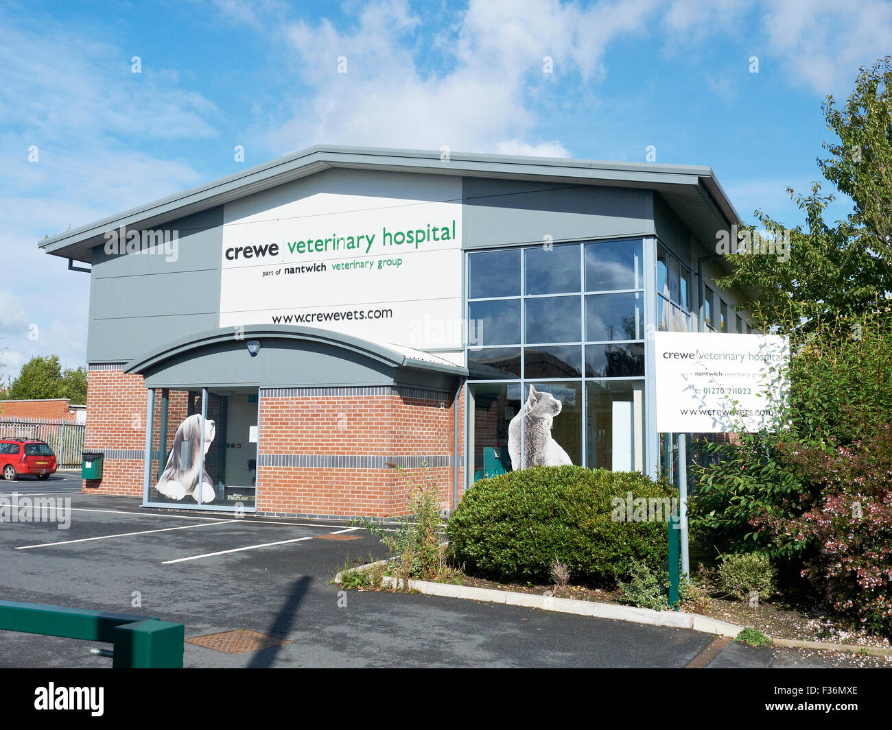 Ospedale Veterinario in Crewe Cheshire Regno Unito Foto Stock