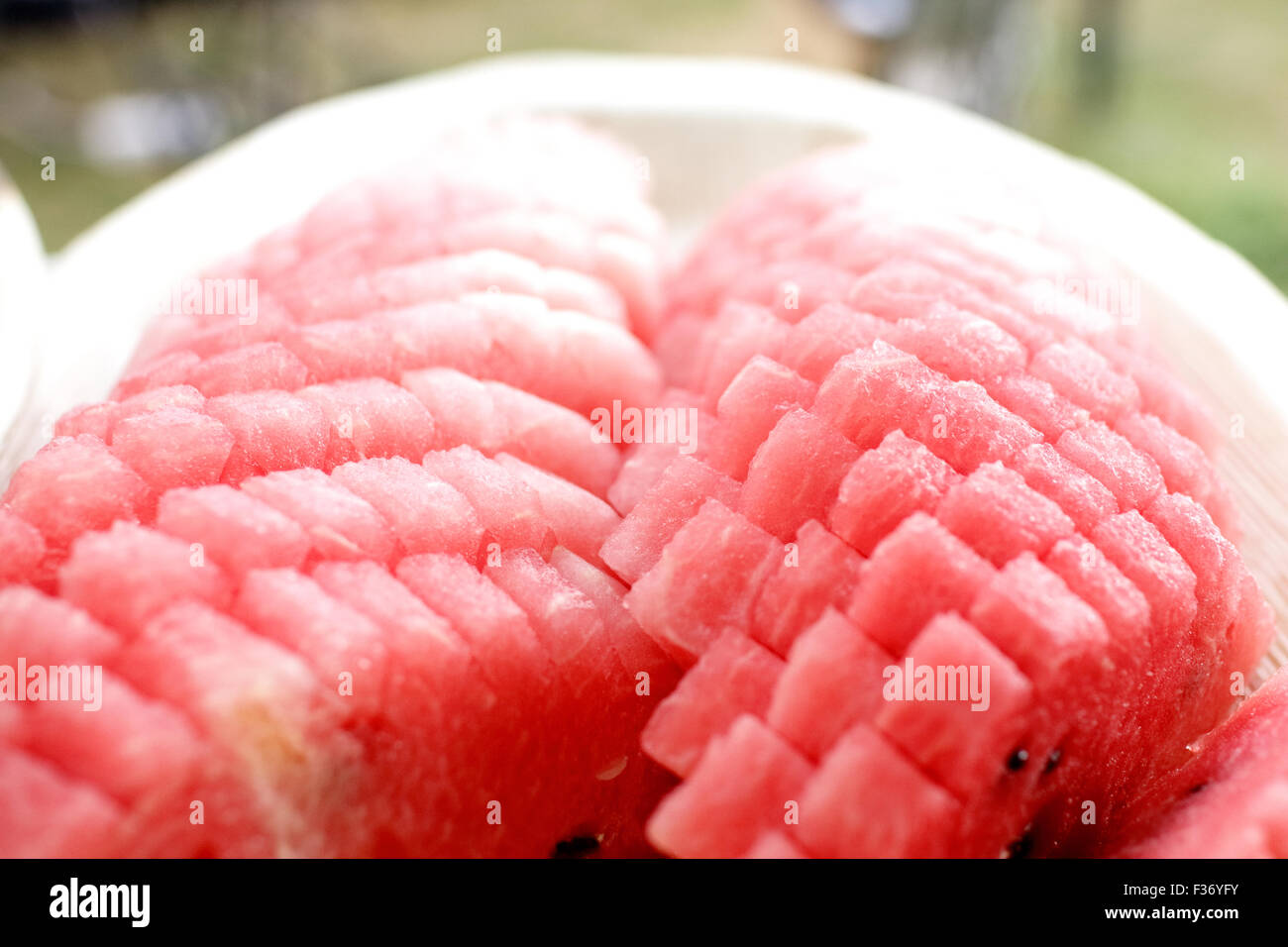 Anguria a fette Foto Stock