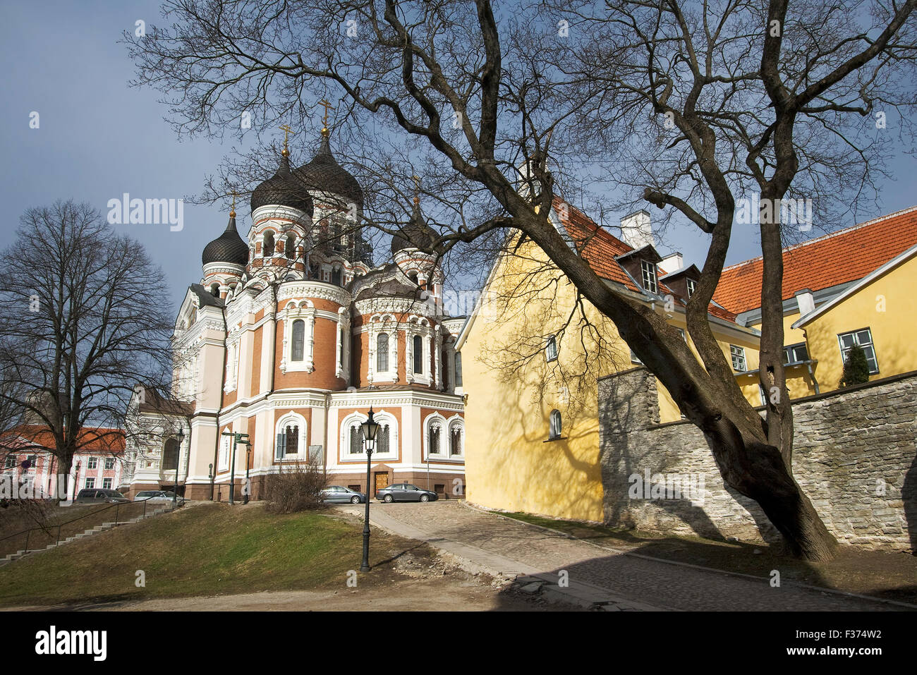 Vista la cattedrale Alexander Nevsky Foto Stock