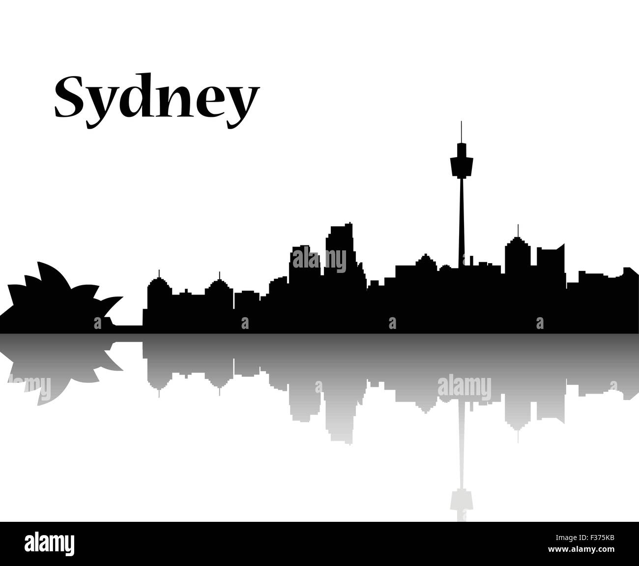 Sydney skyline della città Illustrazione Vettoriale