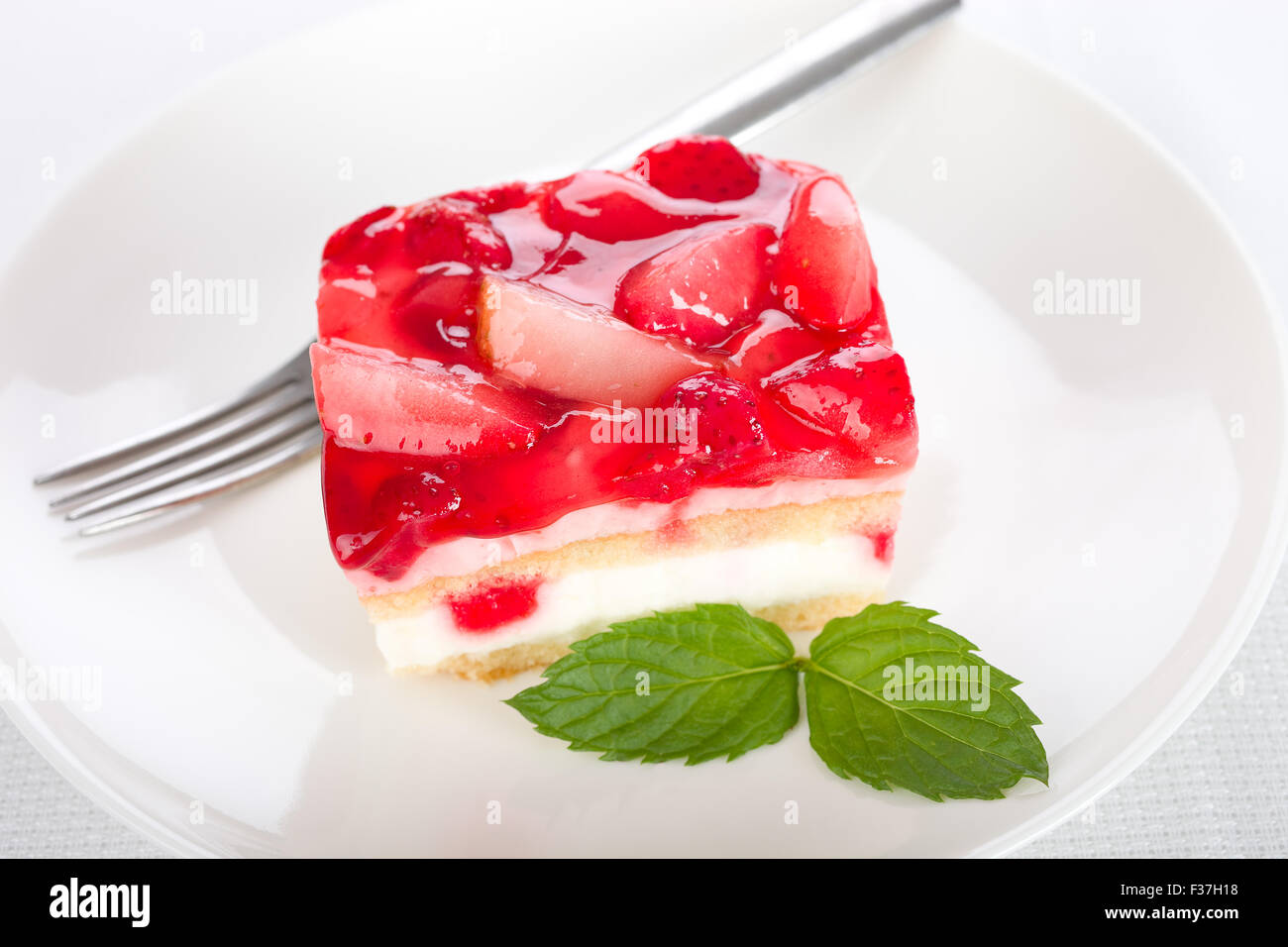 Fragola crema torta Foto Stock