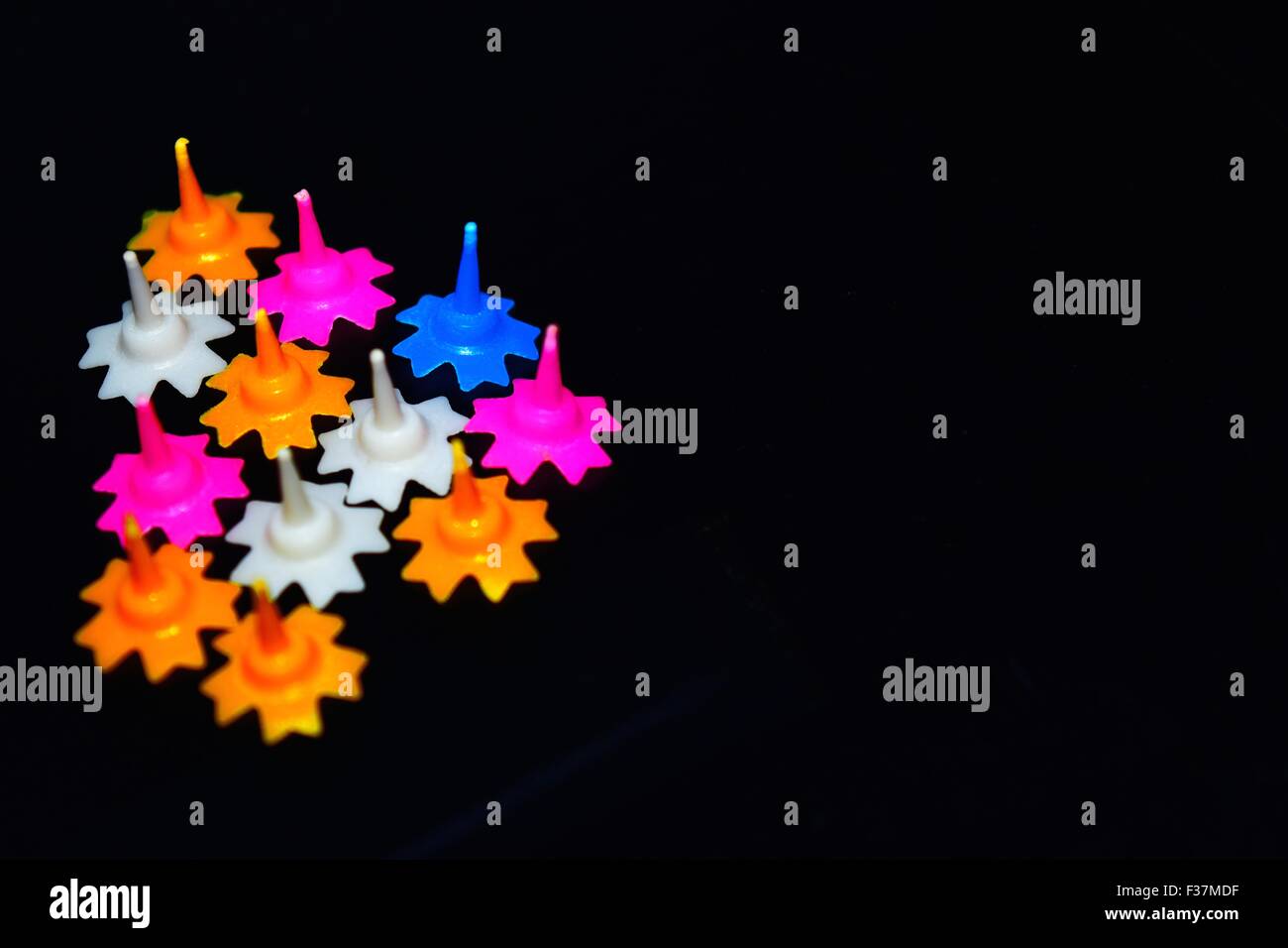 Belle Stelle con sfondo nero Fotografia Foto Stock