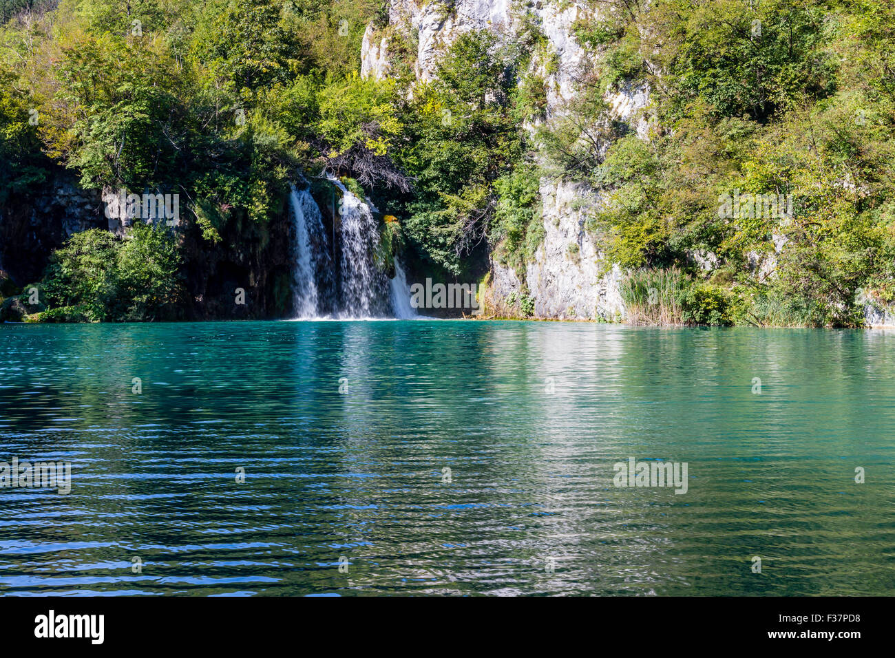 Cascate del Parco Nazionale di Plitvice, Croazia Foto Stock