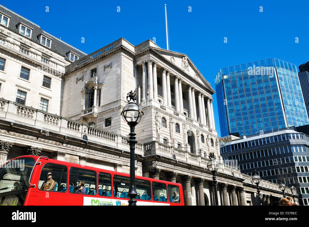 Banca d'Inghilterra, la città di Londra, Regno Unito Foto Stock