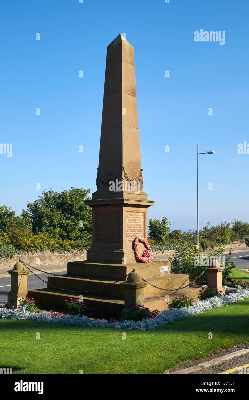 Monumento di guerra, Dunbar, East Lothian, Memoriale di guerra guerra boera, WW1 e WW2 Foto Stock