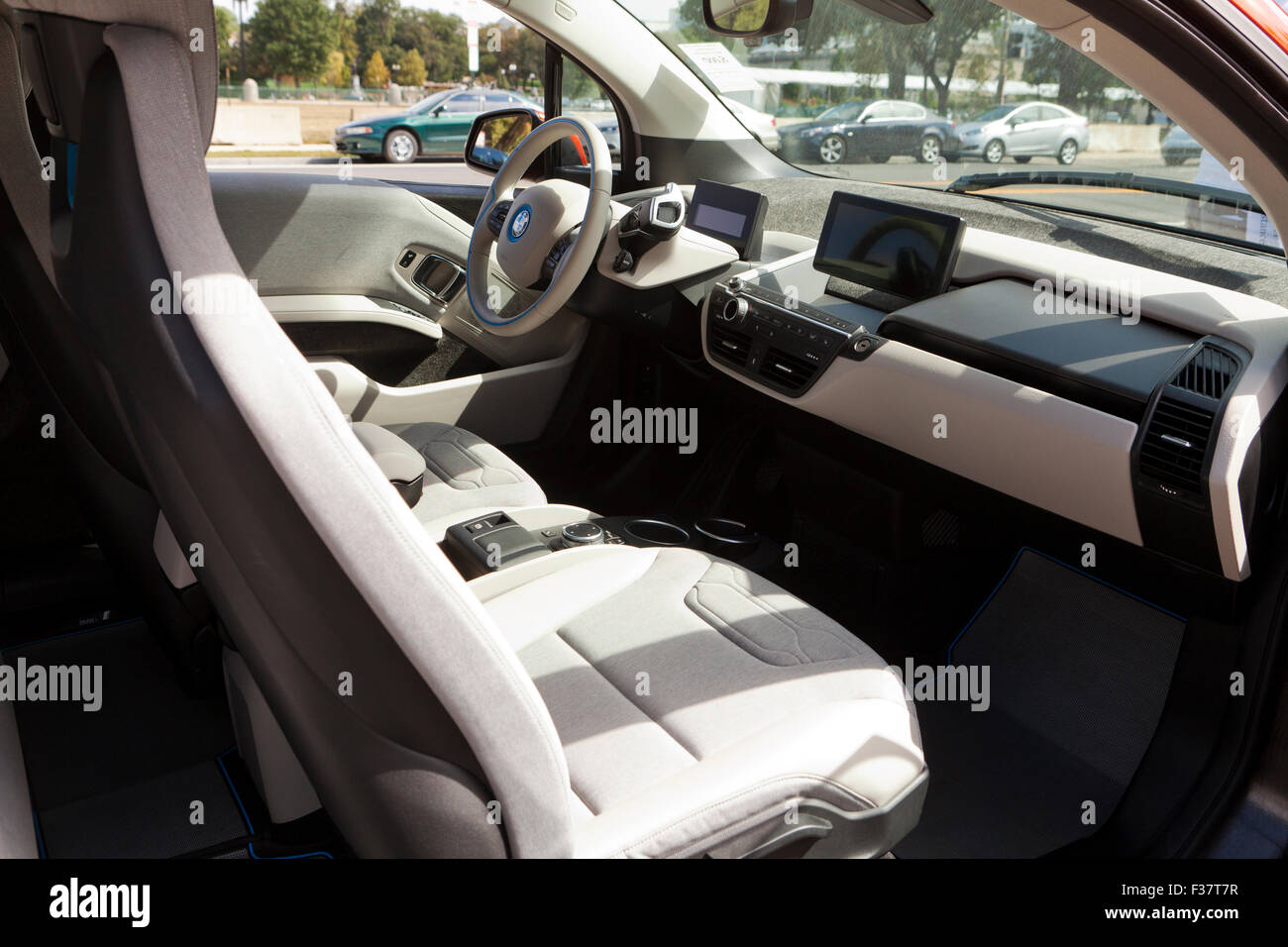 BMW i3 elettrico auto interno - USA Foto Stock