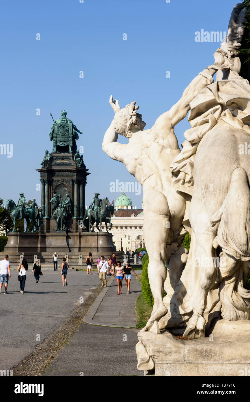 Monumento Maria Theresia, Vienna, Austria, il patrimonio mondiale Foto Stock