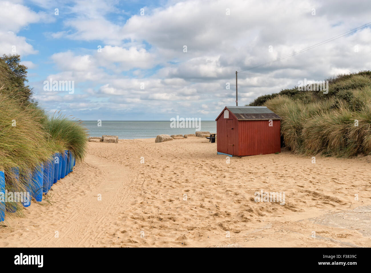 La spiaggia di Hemsby in Norfolk Foto Stock