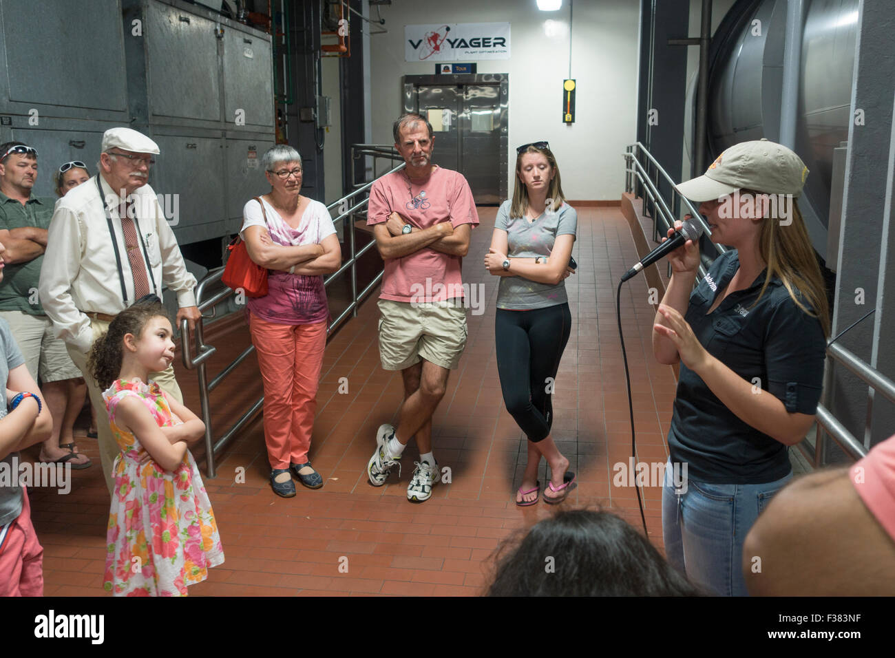 Fabbrica di birra Budweiser tour in Merrimack New Hampshire Foto Stock