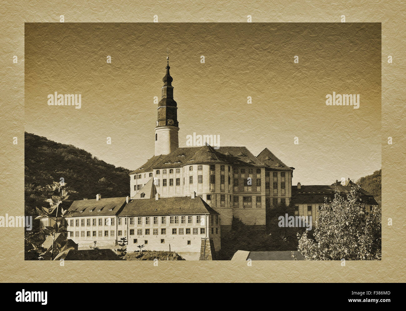 Weesenstein Castello, menzionata per la prima volta su dicembre 17th, 1318, Mueglitztal-valle, Sassonia, Germania, Europa Foto Stock
