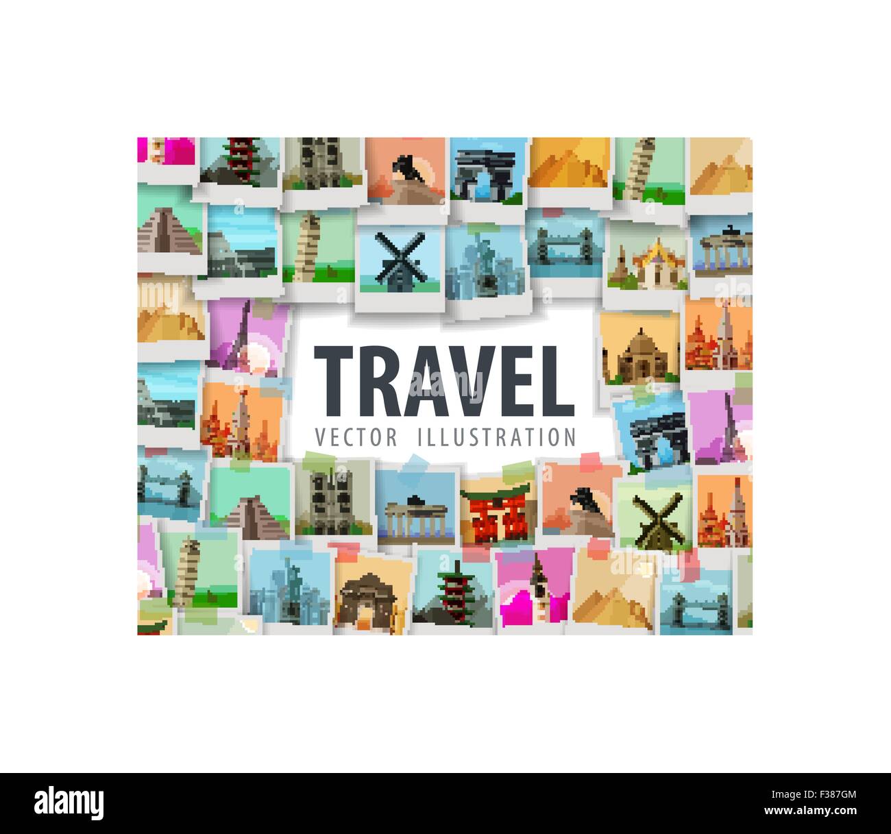 Vettore di viaggio logo design modello. viaggio o vacanza icona Illustrazione Vettoriale