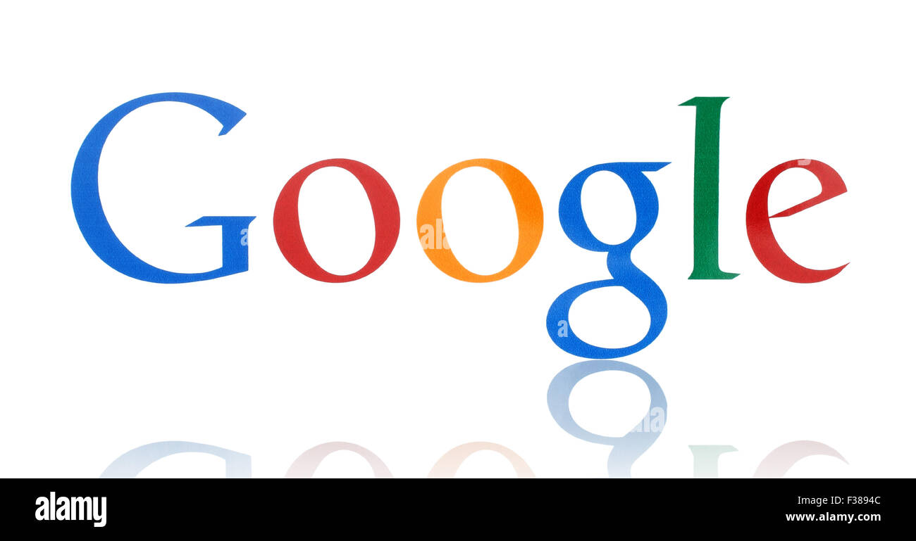 KIEV, UCRAINA - 19 febbraio 2015:Google logo stampato su carta Foto Stock