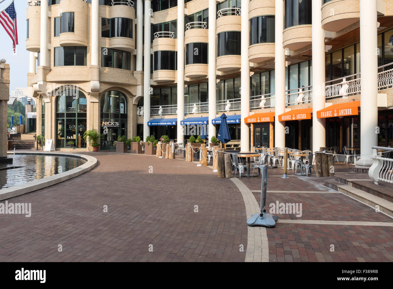 Ristoranti e bar sul lungomare di Georgetown a Washington DC Foto Stock