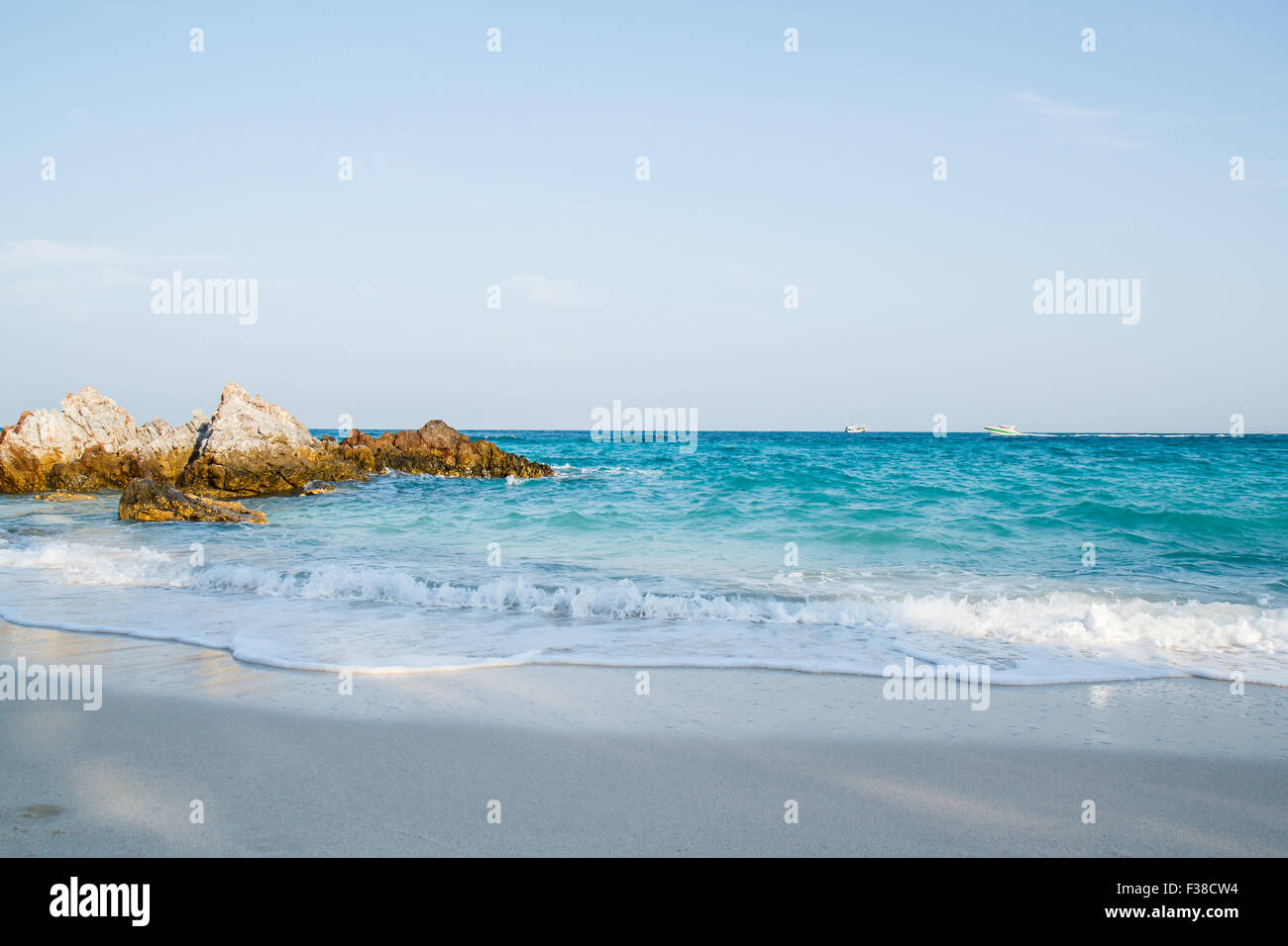 Spiaggia di sabbia su Koh Larn.Pattaya Thailandia Foto Stock