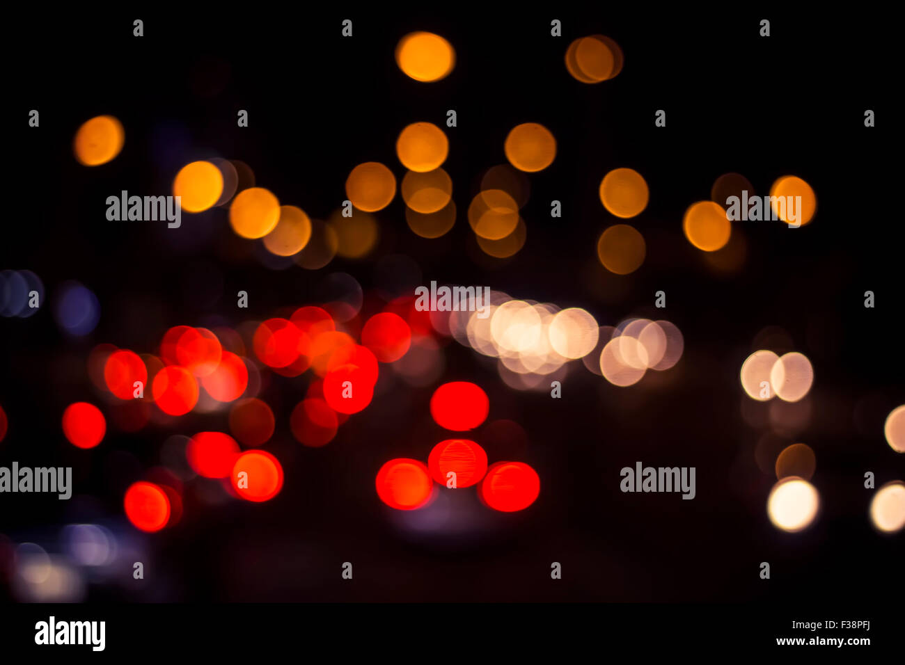 Abstract circolare sfondo bokeh di Christmaslight Foto Stock