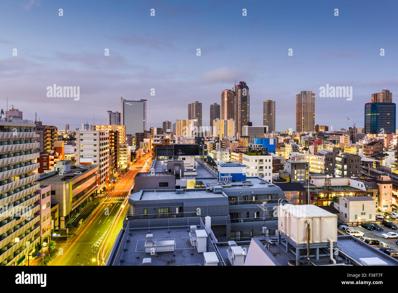 Kawasaki, Kanagawa, Giappone downtown cityscape. Foto Stock
