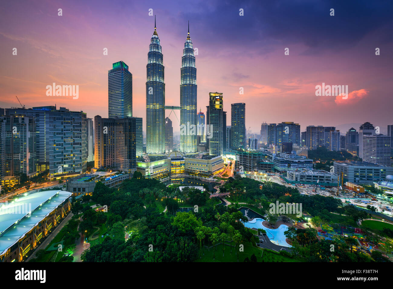 Kuala Lumpur in Malesia lo skyline della citta'. Foto Stock