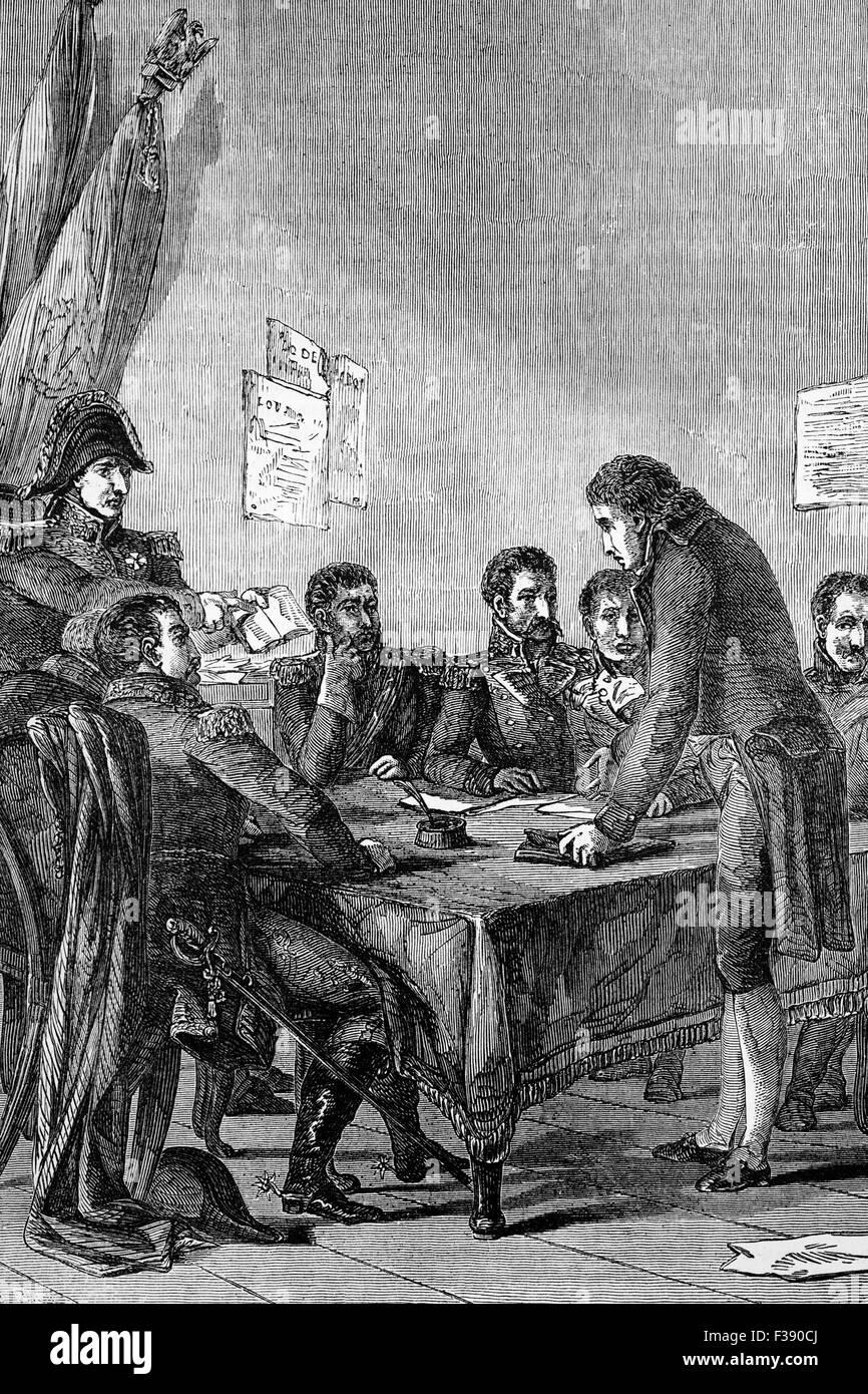 La versione di prova di Johann Philipp Palm era un libraio tedesco che ha pubblicato un opuscolo di critica nei confronti di Napoleone nel 1806, egli è stato eseguito su istruzione di Napoleone dopo un processo farsa a Braunau, sulla frontiera Bavarian-Austrian. Foto Stock