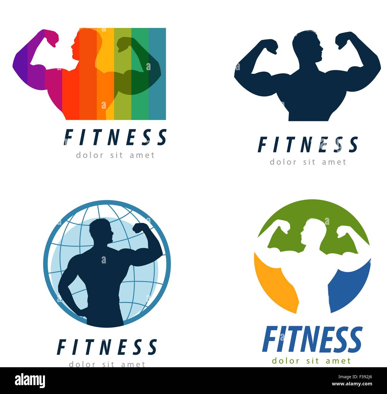 Palestra vector logo design modello. salute o icona fitness Illustrazione Vettoriale