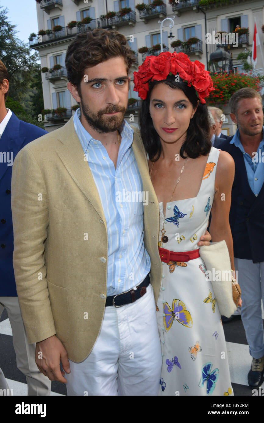 Il matrimonio di Pierre Casiraghi e Beatrice Borromeo con: Carlo Borromeo, Marta Ferri dove: Stresa, Italia Quando: 31 lug 2015 C Foto Stock