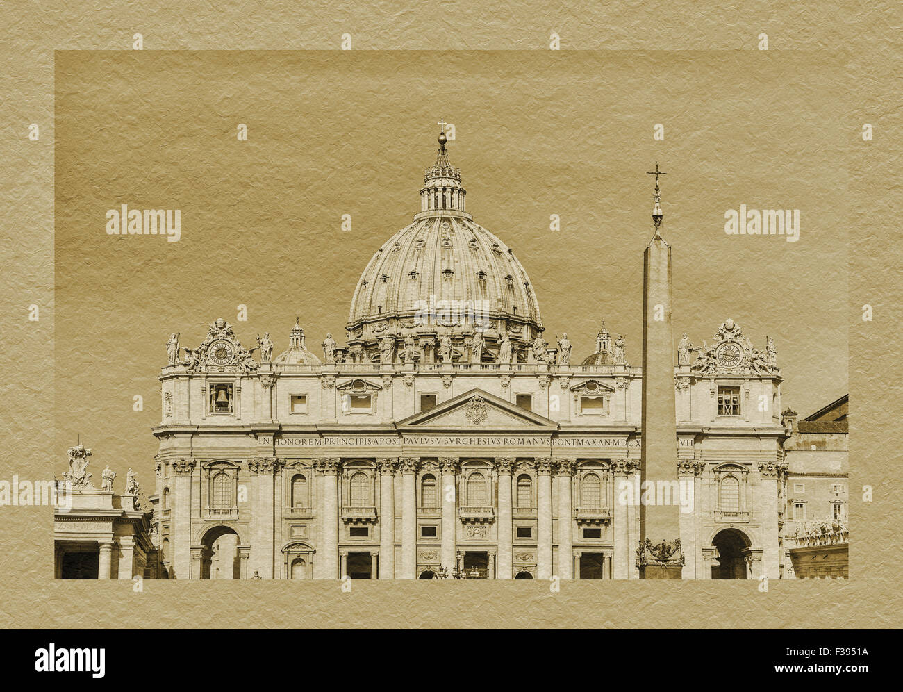 Vista della Basilica di San Pietro, lo Stato della Città del Vaticano, Roma, Lazio, l'Italia, Europa Foto Stock
