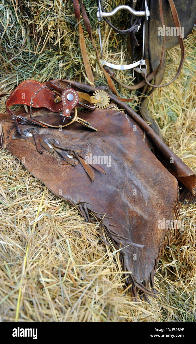 Western sella sul display. Foto Stock Western sella sul display. Foto Stock