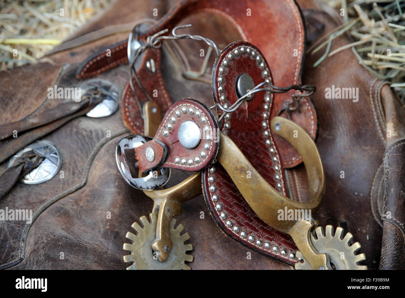 Western sella sul display. Foto Stock Western sella sul display. Foto Stock