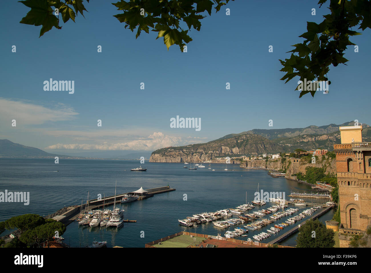 Baia di Napoli, Sorrento, campania, Italia Foto Stock