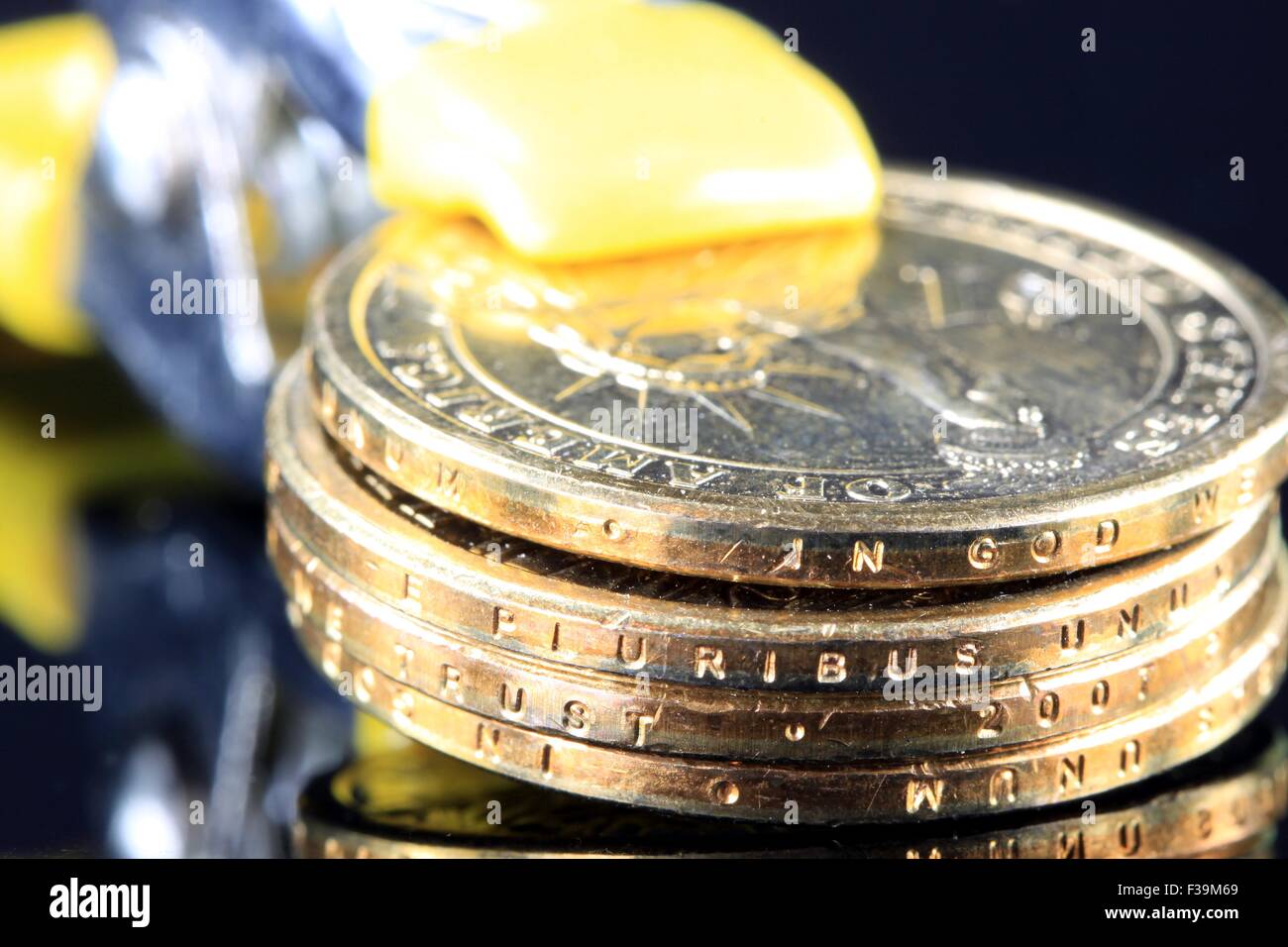 Crisi di bilancio valuta statunitense nella morsa Foto Stock