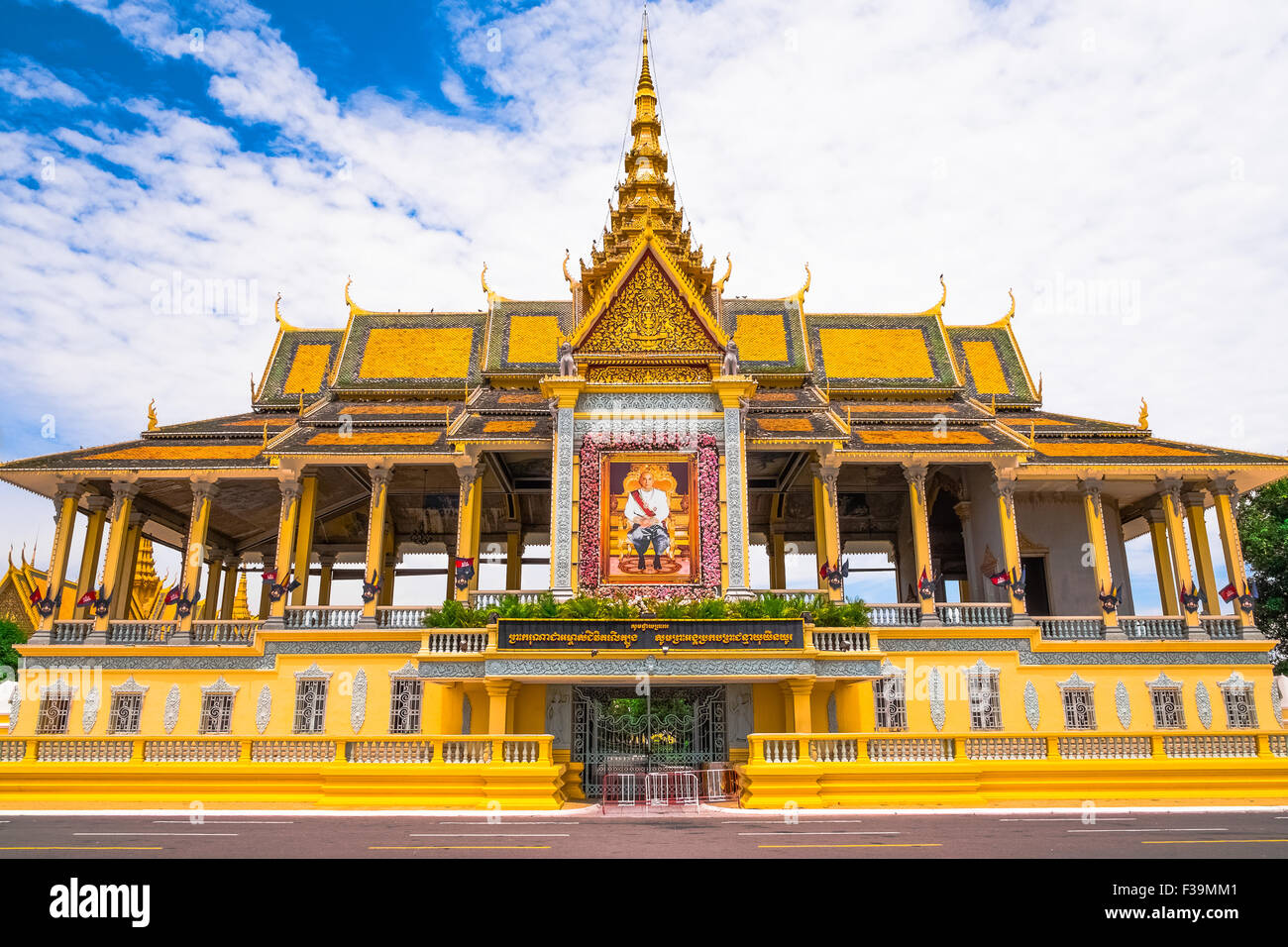 Royal Palace complesso in Phnom Penh, Cambogia, sud-est asiatico Foto Stock