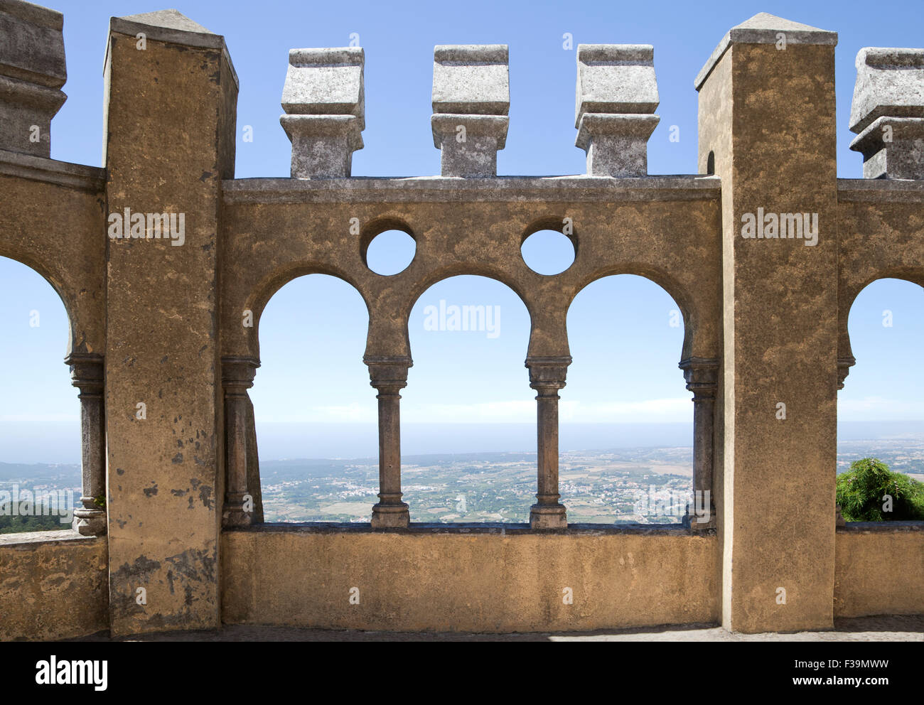 Arabian gallery di Pena palace, Sintra, Portogallo Foto Stock