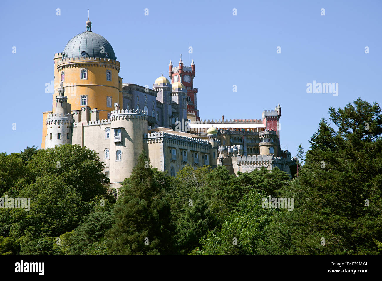 Pena nel Palazzo di Sintra, Portogallo; residenza estiva del re Foto Stock