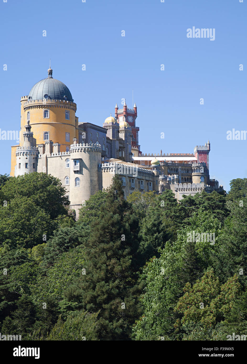 Pena nel Palazzo di Sintra, Portogallo; residenza estiva del re Foto Stock