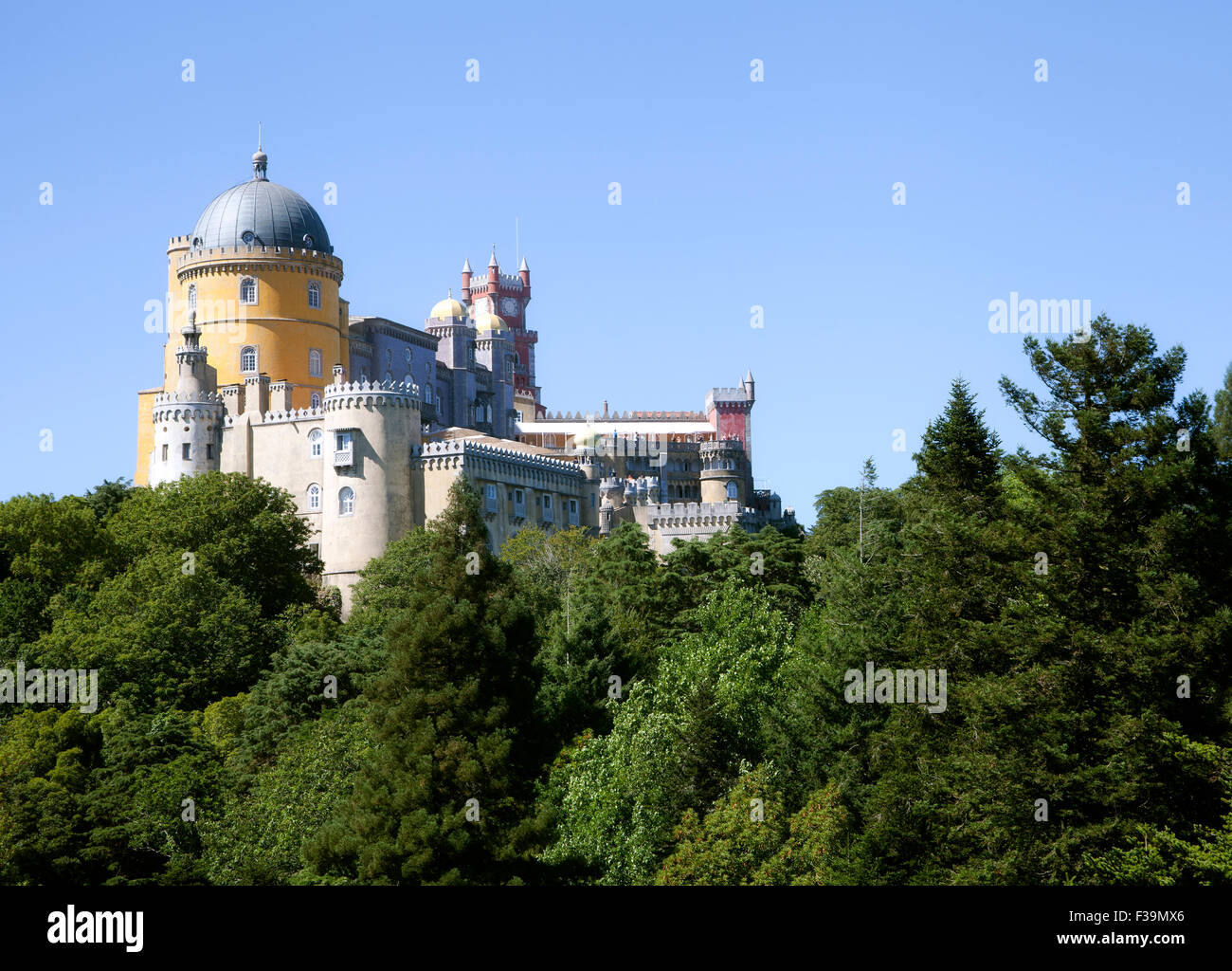 Pena nel Palazzo di Sintra, Portogallo; residenza estiva del re Foto Stock